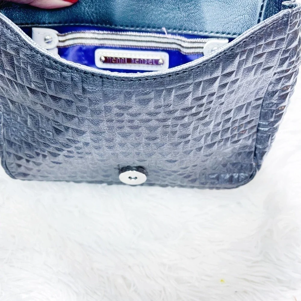 Henri Bendel Quilted Crossbody Bow Accent Convertible Black